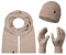 Rock Creek Winter Mütze mit Bommel Schal Set Geschenkset Wintermütze Winterschal Winterhandschuhe Herrenmütze Damenmütze U-104 Beige Einheitsgröße
