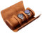 HATOFES Uhrenbox für Herren – Uhrenrolle,Uhrenetui, Organizer mit abnehmbaren Uhrenkissen, PU-Material, Vintage-Uhren-Vitrine, Aufbewahrung für Uhrenschmuck (Uhrenbox aus Leder mit 3 Schlitzen)