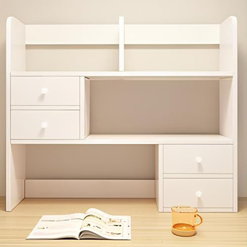 INEOUT Schreibtisch Aufsatzregal, Halter, Schreibtisch-bücherregal-aufbewahrung, Schreibtisch-wohnheim-Schreibtisch, Collage-wohnheim-Schreibtisch-buchladen, mit Schranktür-Schreibtisch-Hutch