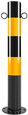 Parking Barrier with 2 Chain Hole,Parking Sign Post Security Posts for Driveways - Easy to Install(600x76mm)