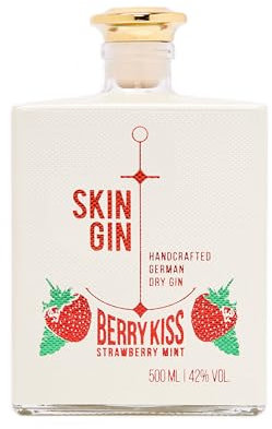 Skin Gin | Handcrafted German Gin | Berry Kiss | Manufaktur Gin aus dem Alten Land |Erdbeere, marokkanische Minze, Zitrusfrüchte| 42% 500ML