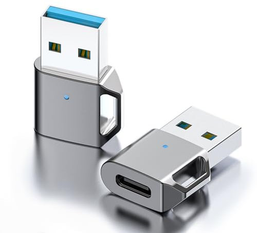 HATMINI Adaptateur USB vers USB C Adaptateur USB 3.1 A vers C Transfert Rapide, Adaptateur USB vers USB C en Alliage de Zinc pour MacBook, iPad, Ordinateur de Bureau, Ordinateurs Portables, Projecteur