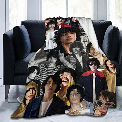 Suehome Finn Wolfhard Weiche und bequeme, warme Fleecedecke für Sofa, Büro, Bett, Auto, Camping, Couch, gemütliche Plüsch-Überwurfdecken, Stranddecken (203,2 x 152,4 cm)