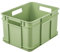keeeper Transportbox mit Tragegriffen, Euro-Box M, 16 l, 35 x 27 x 22 cm, Bruno Eco Line, Grün (Eco Grass Green)