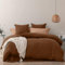 Gezu Housse de Couette 240x260 Brun Couleur Unie Modern Toucher Coton Parure de Lit Adulte 2 Personnes Plus Doux et Plus Confortable Linge de Lit 1 Taie d'oreiller 65x65cm avec Fermeture Eclair