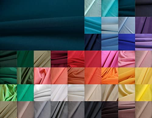 Baumwolle Meterware uni - Baumwollstoff einfarbig - BW Popeline für Babys - Fahnentuch - Cretonne, Öko-Tex 100 Produktklasse 1, Webware *Ab 50cm, Farbe: 054 Petrol