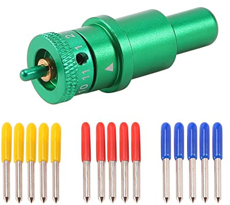 30 45 60 Grad 15-Teiliger Plotterklingen-Vinylschneider für Graphtec Silhouette Cameo 4 Plus Pro Portrait 3 mit Klingenhalter