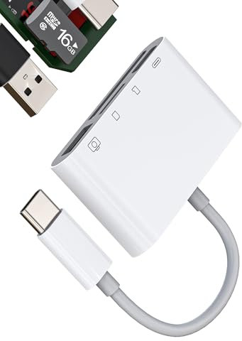 Adattatore USB C A USB(4in1)Lettore Schede SD Micro SD Per Apple IPhone15 Pro Max Android TF Card Reader OTG 3.0 Cavo Per iPad Accessori Macchina Fotografica TF Scheda Memory Adapter MacBook Chiavetta