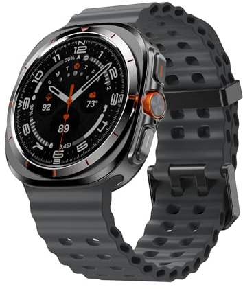 NotoCity für Samsung Galaxy Watch Ultra Armband, 47mm weiches Silikonarmband für Samsung Galaxy Watch 7 Ultra(Dunkelgrau)