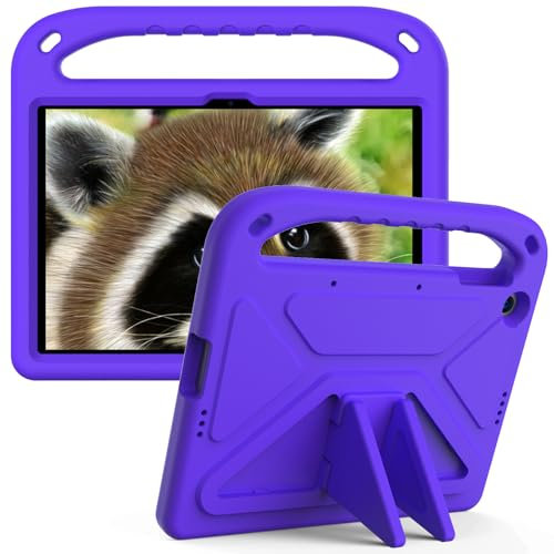 Eabhulie Custodia per Huawei MatePad T10 / T10S 2020 10.1 Leggera e Antiurto Bambini Cover in Eva con Maniglia e Supporto Viola