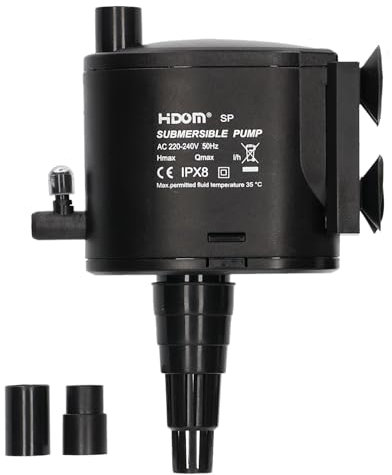 Submersible Aquarium Powerhead Pump for Fish Tank Trickle Filter with Venturi, Suitable for Marine & Freshwater Tropical Aquariums (800 l/h)
