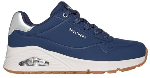 Skechers Damen UNO Golden Air Turnschuhe, Navy Durabuck/Silver Trim, 39 EU