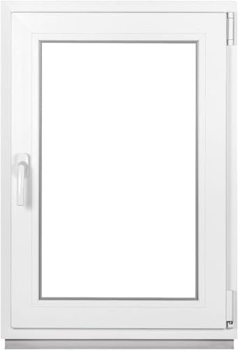Premium Kunststofffenster Von Framex - Kellerfenster Weiß Matt BxH: 400 x 570 mm Garagenfenster/Gartenhaus Fenster BxH: 40 x 57 cm 2-fach Verglast Din Rechts Funktion Dreh Kipp Fenster