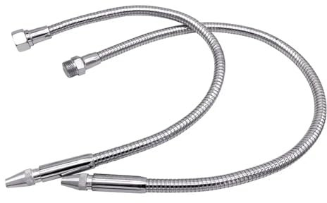 tubi doccia flessibili in acciaio inossidabile, Tubo di raffreddamento flessibile in metallo Tubo di raffreddamento olio acqua 1/2 14 38 pollici(Outer Thread 3/8,400mm)