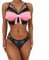 mini kitty Rosy Pattern Lace Bra and Panty Set (Black, l-xl)