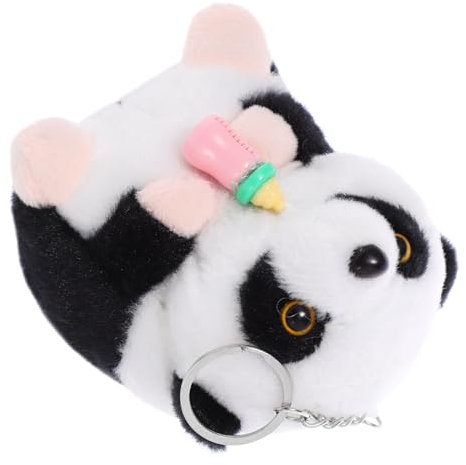 MOLUCKFU Porte-clés Panda En Peluche Doux Mignon Pour Clés Présent Animaux Joujou Câliner