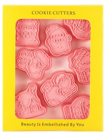 Elegante set di stampi per biscotti natalizi funzionali in silicone unico per biscotti natalizi