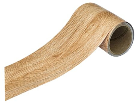 Hsrag Woodgrain Self-Adhesive Duct Tape - 5cm x 10m Brown Oak for Floor Baseboard Edging