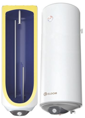 Boiler Elektrospeicher Warmwasserspeicher mit zwei gekapselten Trockenheizkörpern - Antikalk - 50 Liter Warmwasserspeicher mit 2x 800W