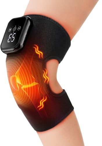 GartWerk Knee Massager, Knee Massager Heat and Vibration for Arthritis, Knee Braces with Massage, Cordless Heating Massager Wrap with Infrared for Elbow/Shoulder Relax, Joint Stiff (Black)