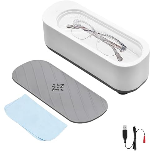 Opticlear Ultraschallreinigungsgerät Brille Ultraschall Brillenreinigungsgerät Ultrasonic Sonic Cleaner Ultraschallbad 45000Hz Tragbar Brillenputzgerät Für Brillen, Schmuck, Uhren, Zahnprothesen