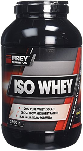 FREY Nutrition ISO WHEY (Vanille, 2300 g) Trägt zur Muskelzunahme und zum Muskelerhalt bei, laktose- und zuckerfrei, über 25% iger BCAA-Anteil