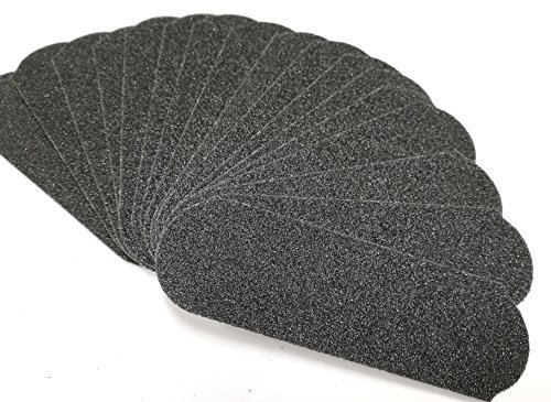 STAINLESS STEEL PEDICURE FILE REFILL PADS, 80 GRIT, BLACK COLOUR, 60 COUNT