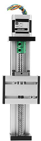 Akozon Vite a Ricircolo di Sfere Automatica Corsa di Scorrimento CNC Lineare Guida Attuatore a Stadi Lunghi Tavola di Scorrimento Alluminio con Motore Passo-passo Portata Effettiva di 100mm