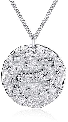 VIKI LYNN Women Girls 925 Sterling Silver Aries Zodiac Star Sign Necklace