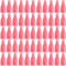 50 Pcs Plastic Acrylic Nail Art Soak Off Polish Remover Cap Clips for Gel Polish UV Removal (Pink)