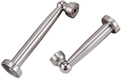 BOZONLI 2 Stück Türfeststeller Magnetisch, Edelstahl Tür Halter inkl. Material zur Montage für Boden und Wand Türhalter, Gesamtlänge 17cm