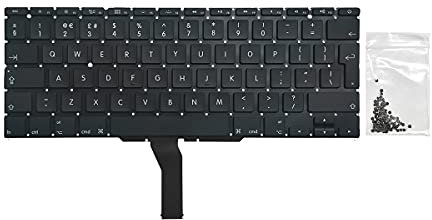 ICTION New UK Keyboard with keyboard screws Replacement QWERTY for MacBook Air 11 A1370 A1465 UK Keyboard 2011 2012 2013 2014 2015 Year