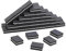 50 Pcs Mini Nail Buffer Blocks 180/100 Grit Sandwich Nail Buffer Washable for Nail Care(Black)