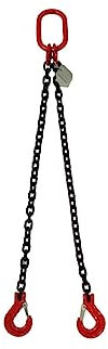 Joma-Tech 2-Strang Anschlagkette 1,5m GK8 8mm schwarz mit Sicherheitshaken