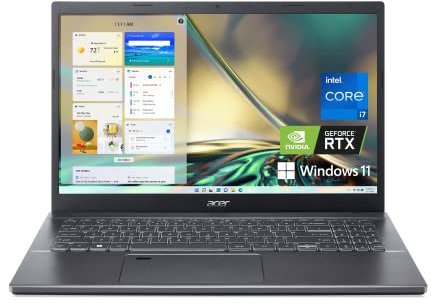Acer Aspire 5 A515-57G-735F Slim Laptop | 15.6 Full HD IPS | Intel Core i7-1260P | NVIDIA GeForce RTX 2050 | 16GB DDR4 | 512GB SSD | Wi-Fi 6 | Thunderbolt 4 | Fingerprint Reader | Backlit KB | Win 11