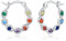 Regenbogen Chakra Ohrringe für Frauen, 925er Sterling Silber Chakra-Creolen hypoallergen bunte Regenbogen Ohrringe Schmuck Geschenk zum Geburtstag Weihnachten