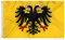 Bandera del Sacro Imperio Romano Romano de 3 x 5 pies, hecha de tela brillante, seda, colores vivos y a prueba de decoloración, doble costura, banderas impresas del Reino de Alemania, decoración de