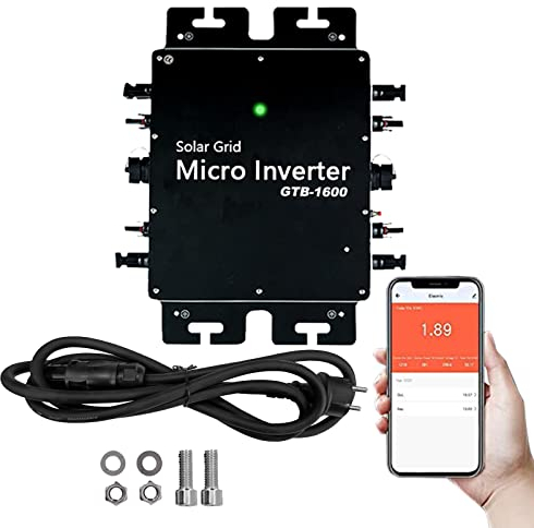 Solar Grid Tie Micro Inverter,IP65 Waterproof Wasserdichter Solar Micro Wechselrichter WLAN-Monitor, MPPT Wechselrichter für Solar Grid