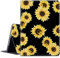 BPQOJB for Microsoft Surface Pro 7 Case with Adjustable Stand & Auto Wake/Sleep Slim Smart Protect Cover Tablet Case for Microsoft Surface Pro 7 Plus/6/5/4 12.3 inch - Yellow Sunflowers Black