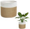 MEMOFYND Cesta de almacenamiento tejida de 1 pieza, cubierta para maceta, cesta de almacenamiento plegable, cesta de ropa sucia, caja de aperitivos, apta para macetas y decoración del hogar