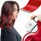 RUNATURE Tape in Extensions Echthaar Rot 55cm Lang Echte Haare 10 Stuck Echthaar Extensions Tape Glatt Haarverlängerung 25g Tape Extensions Echthaar Unsichtbar #Red