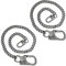 Ahiller Geldbörsenkette mit Verschluss [Doppelschloss-Design mit Wolframstahl-Kegelkopf], Heavy Duty Biker-Kette, Herren-Geldbörsenkette, Jeanskette und Schlüsselkette (DK-schwarz,2PCS)