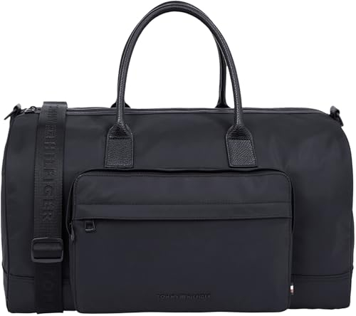 Tommy Hilfiger TH REPREVE DUFFLE Weekender Herren, Schwarz (Black), OS