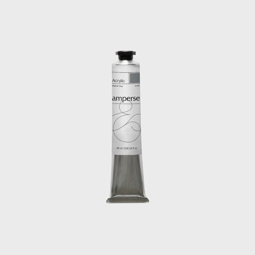 Amperse Acrílico 60ml - Pintura Acrílica Color Gris Medio nº807