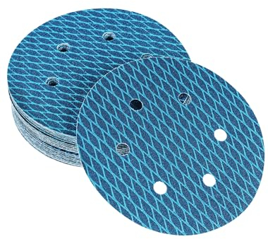 Disques Abrasifs 150mm, 30 Pièces Abrasifs de Ponçage, Ponceuse Tampons Ponçage Ronds Pour Ponceuse Excentrique(Grain 80, 6 trous)