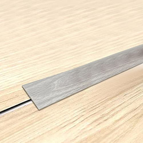 Übergangsprofil Selbstklebend PVC Abdeckleisten, Vinylboden Grau Flachleiste Flachprofil Profil Rolle, 50mm X 3M Lang Übergangsleiste, Ausgleichsprofil von Fugen oder Übergängen aller Art