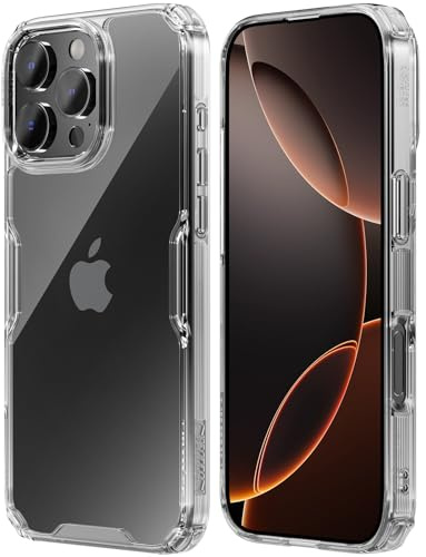 Nillkin for iPhone 16 Pro Max Case Clear, Military-Grade Protection, Not-Yellowing Shockproof Protective Phone Case, Anti-Scratch Clear Back Thin Slim Cover Compatible with iPhone 16 Pro Max, Clear