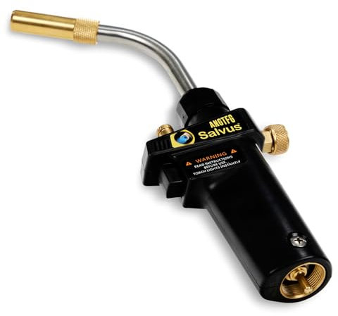 Kudos-Trading Turbo Torch Blow Torch 360 Degree Swivel Gun Neck for Plumbing Brazing Soldering Plumbers Map Mapp or Propane Blowtorch 3 Year Warranty Ignition Barbecue Lighting.