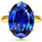 Linawe Saphier Blau Ringe Frauen, Gold Ring Verstellbar, Schmuck Ringe Damen, Moissanite Diamant Blauer Stein Fingerring Damenringe, Modeschmuck Statement Jewelry