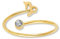 GD GOOD.designs Sternzeichen Ring Steinbock Gold mit Zirkoniastein für Damen - 18K vergoldeter Damenring aus 316L Edelstahl | Ring verstellbar (Ringgröße 52-60) und wasserfest - inkl. Geschenkbox
